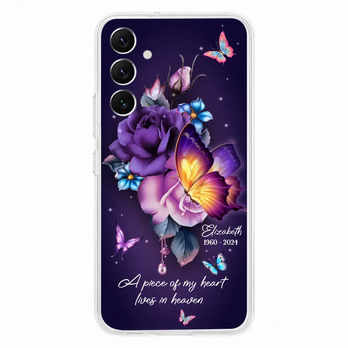 Custom Personalized Butterfly Memorial Phone Case - Memorial Gift Idea - Case for iPhone/Samsung