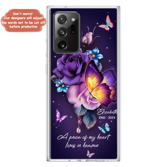 Custom Personalized Butterfly Memorial Phone Case - Memorial Gift Idea - Case for iPhone/Samsung