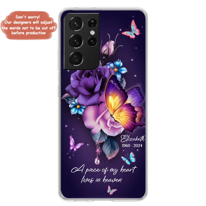 Custom Personalized Butterfly Memorial Phone Case - Memorial Gift Idea - Case for iPhone/Samsung