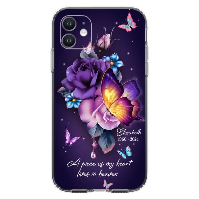 Custom Personalized Butterfly Memorial Phone Case - Memorial Gift Idea - Case for iPhone/Samsung