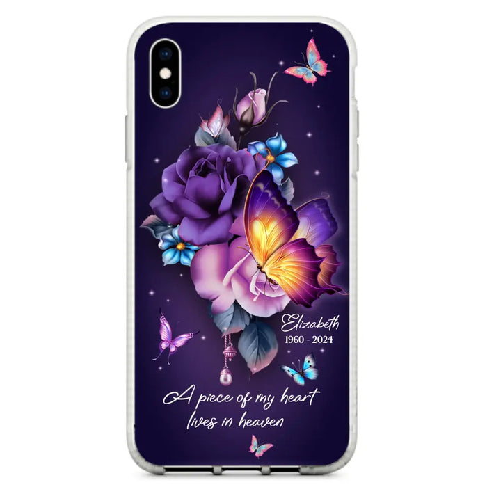 Custom Personalized Butterfly Memorial Phone Case - Memorial Gift Idea - Case for iPhone/Samsung