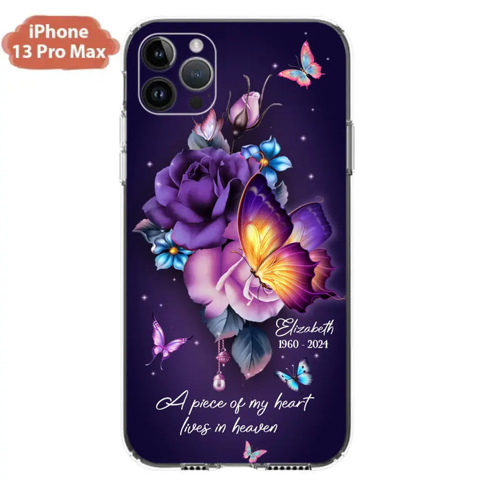 Custom Personalized Butterfly Memorial Phone Case - Memorial Gift Idea - Case for iPhone/Samsung