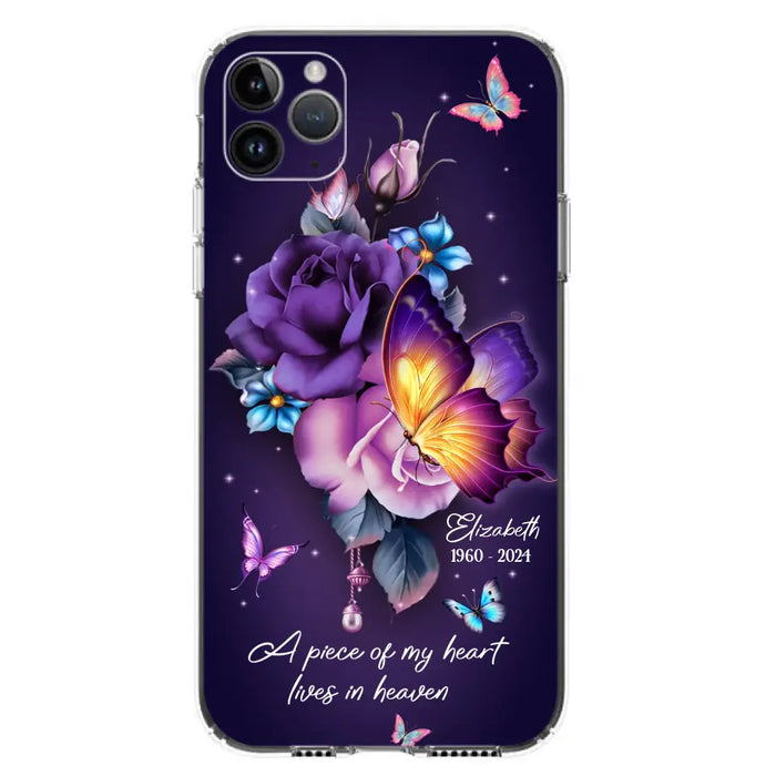 Custom Personalized Butterfly Memorial Phone Case - Memorial Gift Idea - Case for iPhone/Samsung