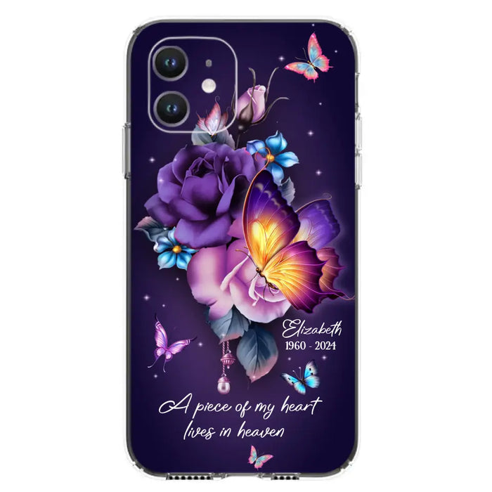 Custom Personalized Butterfly Memorial Phone Case - Memorial Gift Idea - Case for iPhone/Samsung