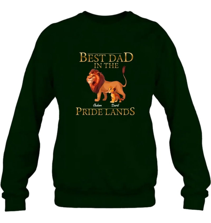 Personalized Lion Shirt/Hoodie - Up to 7 Children - Father's Day Gift Idea - Best Dad In The Pride Lands