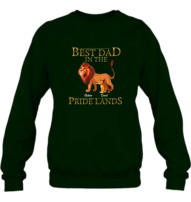 Custom Personalized Lion Shirt/Hoodie - Upto 7 Children - Father's Day Gift Idea - Best Dad In The Pride Lands