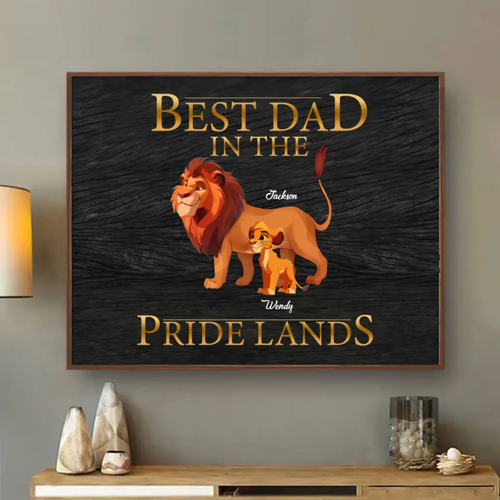 Custom Personalized Lion Poster - Upto 7 Children - Father's Day Gift Idea for Dad - Best Dad In The Pride Lands