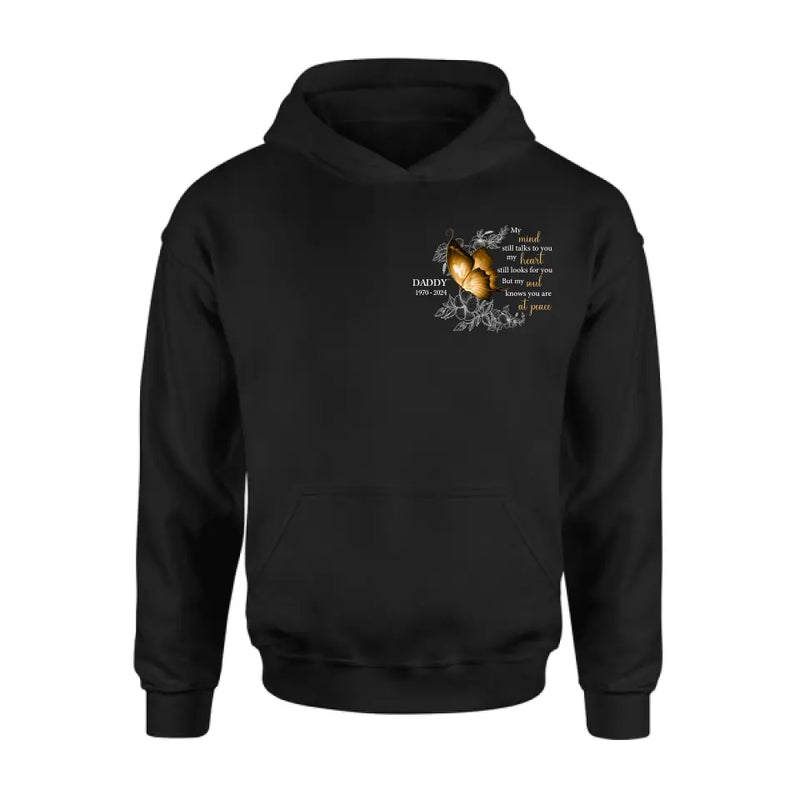 Personalized Memorial Shirt/Hoodie - Memorial Gift Idea for Mother's Day/Father's Day - My Mind Still Talks To You
