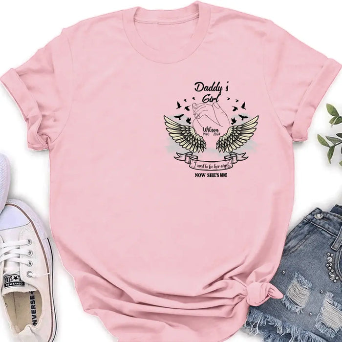 Custom Personalized Memorial Angel Shirt/ Hoodie - Memorial Gift Idea for Mother's Day/Father's Day - Grandma's Girl I Used To Be Her Angel Now She's Mine