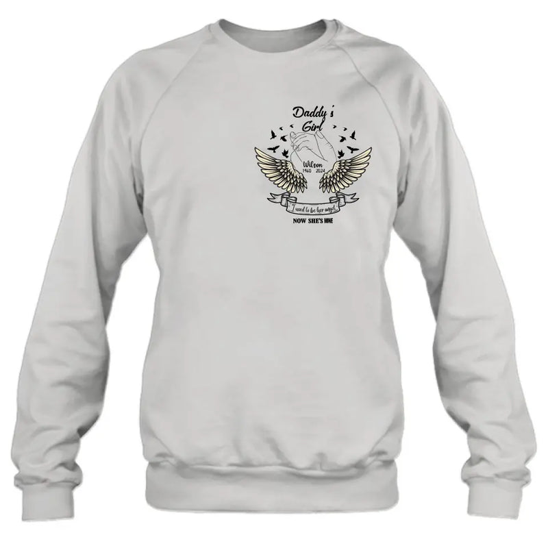 Personalized Memorial Angel Shirt/Hoodie - Memorial Gift Idea for Mother's Day/Father's Day - Grandma's Girl I Used To Be Her Angel Now She's Mine