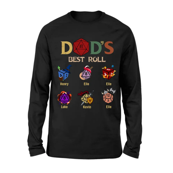 Custom Personalized Dad's Best Roll Shirt/Hoodie -  Gift Idea for Father's Day - Upto 6 Kids