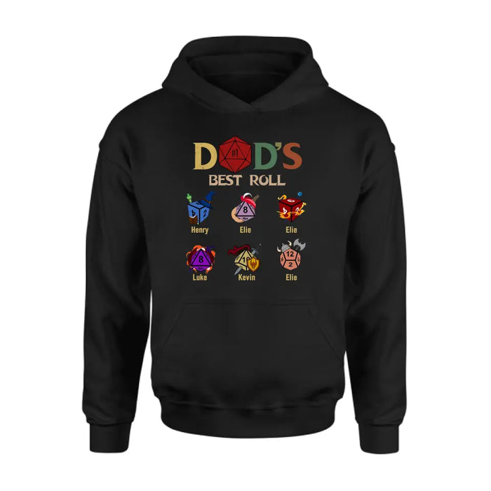 Custom Personalized Dad's Best Roll Shirt/Hoodie -  Gift Idea for Father's Day - Upto 6 Kids