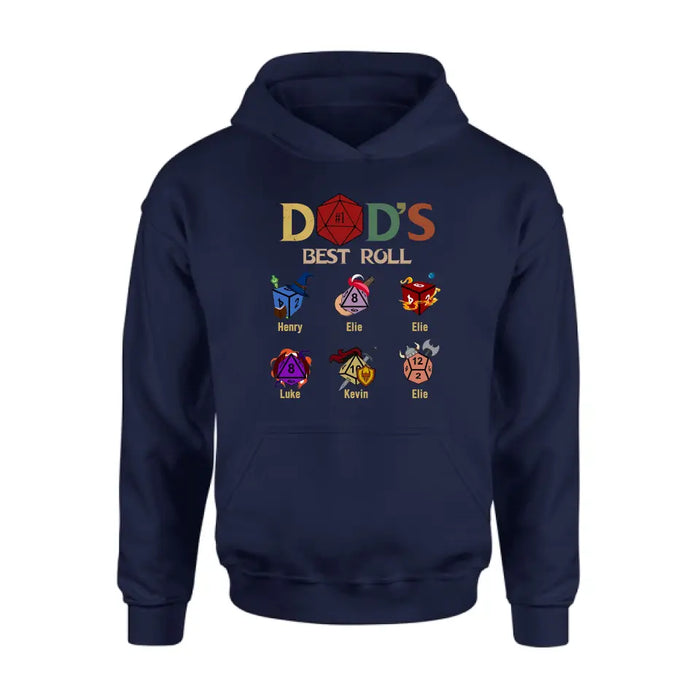 Custom Personalized Dad's Best Roll Shirt/Hoodie -  Gift Idea for Father's Day - Upto 6 Kids