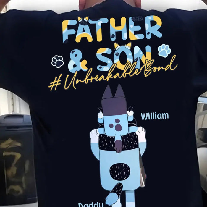 Custom Personalized Father Kid/Adult T-shirt - Upto 5 Kids - Father's Day Gift Idea - Father & Son/Daughter Unbreakable Bond