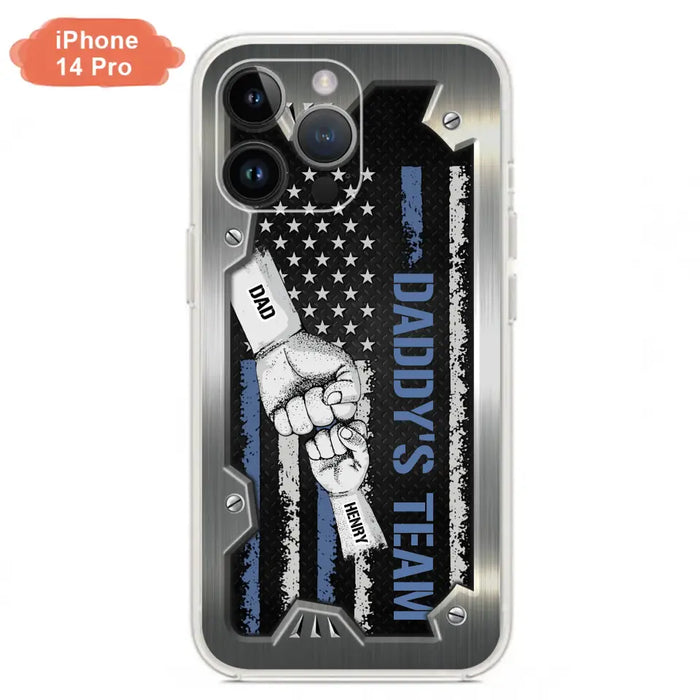 Custom Personalized Daddy's Team Phone Case - Father's Day Gift Idea For Dad/ Grandpa - Case for iPhone/ Samsung