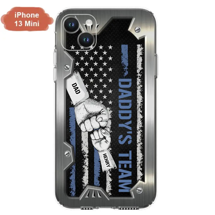 Custom Personalized Daddy's Team Phone Case - Father's Day Gift Idea For Dad/ Grandpa - Case for iPhone/ Samsung