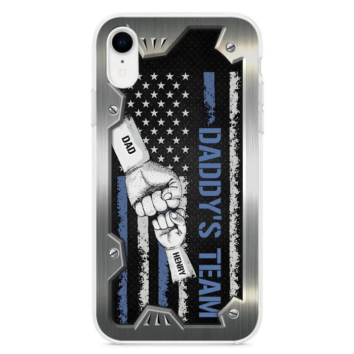 Custom Personalized Daddy's Team Phone Case - Father's Day Gift Idea For Dad/ Grandpa - Case for iPhone/ Samsung