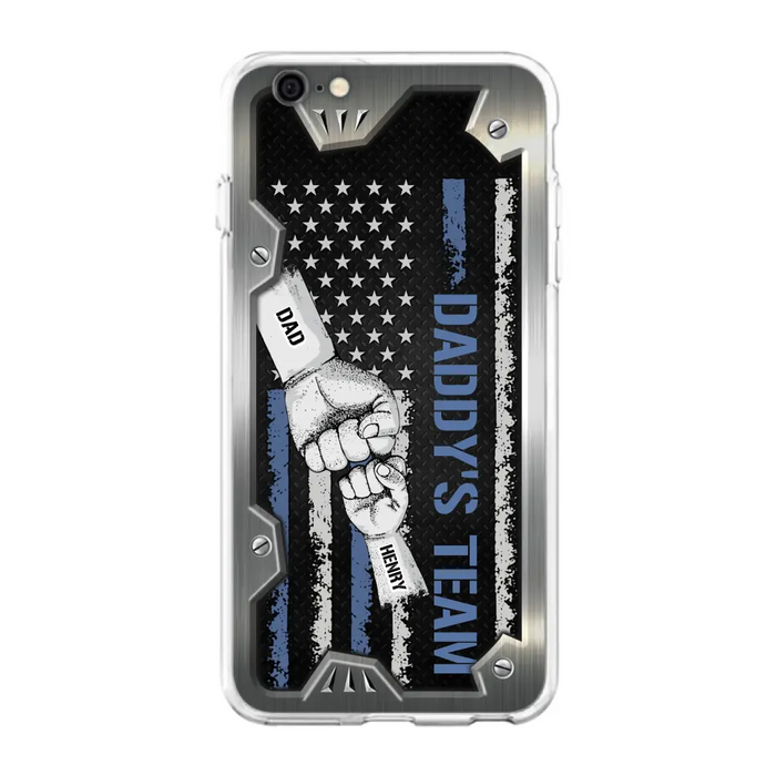 Custom Personalized Daddy's Team Phone Case - Father's Day Gift Idea For Dad/ Grandpa - Case for iPhone/ Samsung