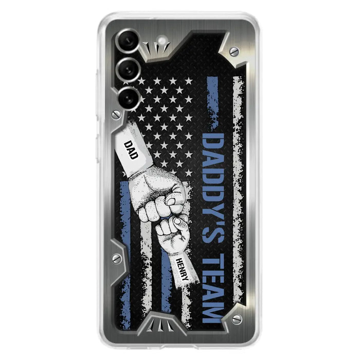 Custom Personalized Daddy's Team Phone Case - Father's Day Gift Idea For Dad/ Grandpa - Case for iPhone/ Samsung