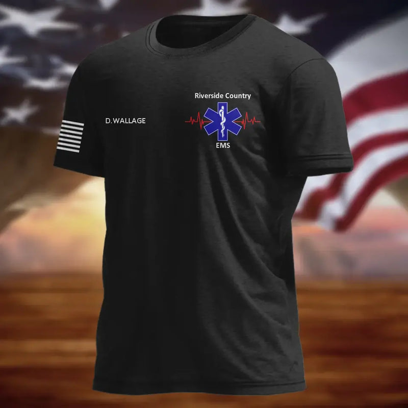 Personalized EMS/EMT/Paramedic/Firefighter/Police AOP T-shirt - Gift Idea For Paramedic/Firefighter/Police - Stop Screaming I'm Scared Too