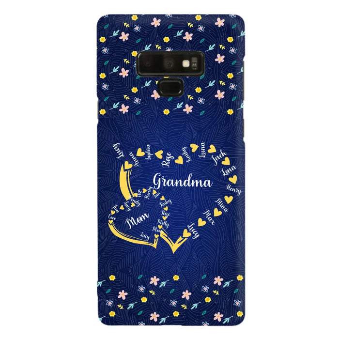 Custom Personalized Grandma Mom Phone Case - Gift Idea For Mother's Day - Upto 12 Kids - Case For iPhone And Samsung