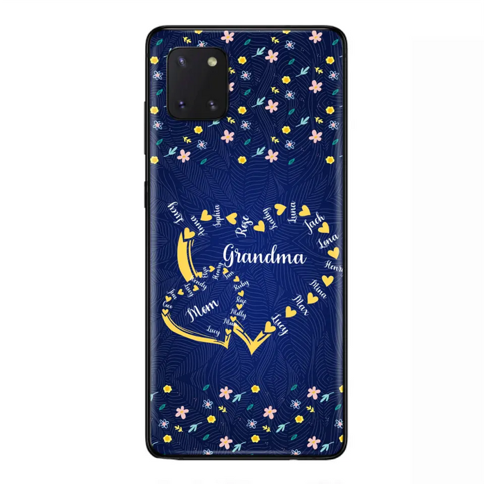 Custom Personalized Grandma Mom Phone Case - Gift Idea For Mother's Day - Upto 12 Kids - Case For iPhone And Samsung