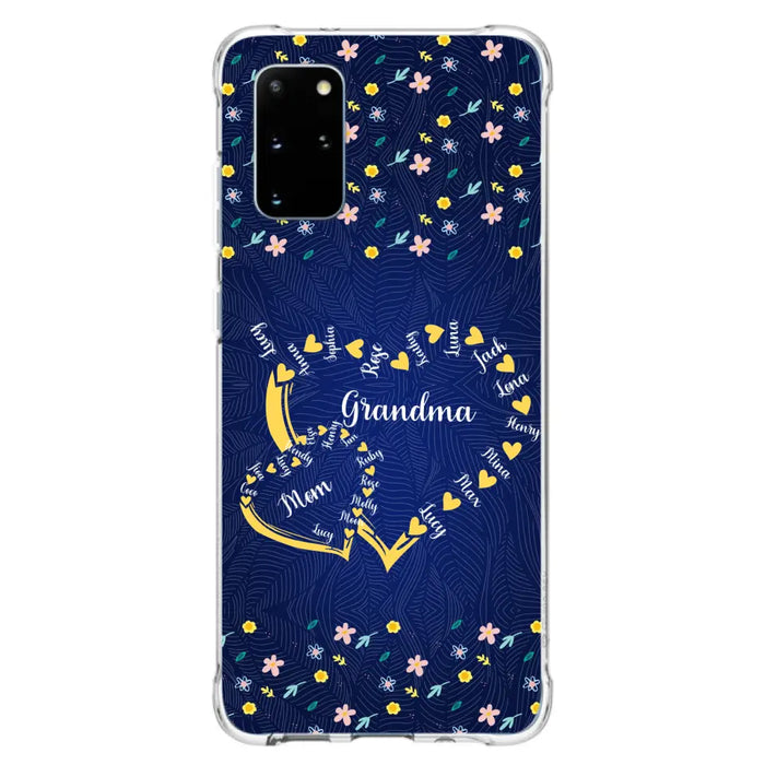 Custom Personalized Grandma Mom Phone Case - Gift Idea For Mother's Day - Upto 12 Kids - Case For iPhone And Samsung