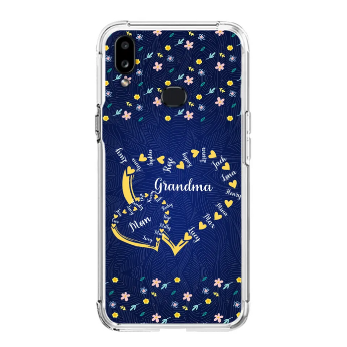 Custom Personalized Grandma Mom Phone Case - Gift Idea For Mother's Day - Upto 12 Kids - Case For iPhone And Samsung