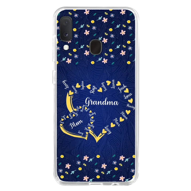 Personalized Grandma Mom Phone Case - Gift Idea For Mother's Day - Up to 12 Kids - Case For iPhone And Samsung