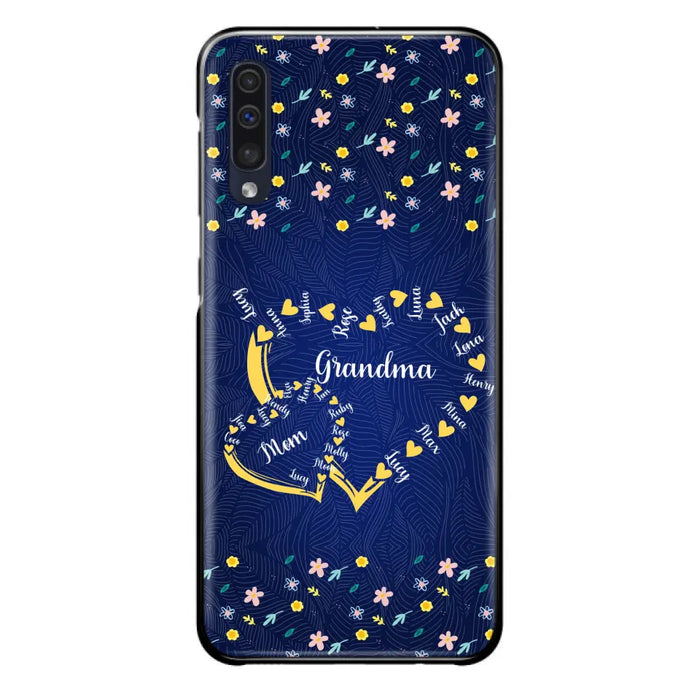 Custom Personalized Grandma Mom Phone Case - Gift Idea For Mother's Day - Upto 12 Kids - Case For iPhone And Samsung