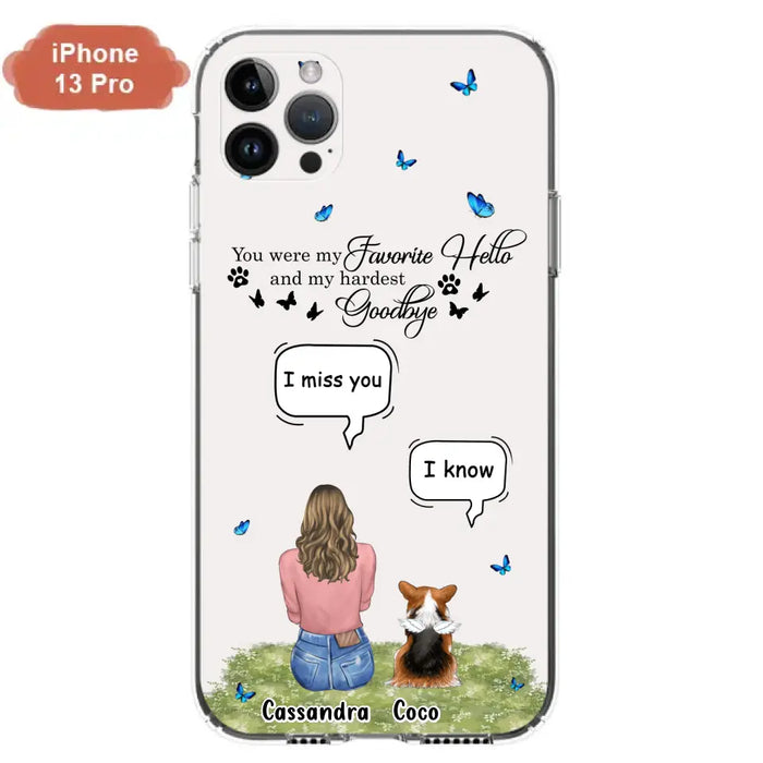 Personalized Pet Phone Case - Upto 4 Pets - Mother's Day Gift Idea For Couple/Dog/Cat Lover - You Were My Favorite Hello - Case For iPhone/Samsung