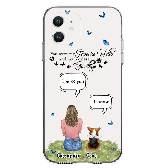 Personalized Pet Phone Case - Upto 4 Pets - Mother's Day Gift Idea For Couple/Dog/Cat Lover - You Were My Favorite Hello - Case For iPhone/Samsung