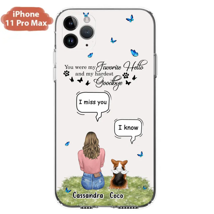 Personalized Pet Phone Case - Upto 4 Pets - Mother's Day Gift Idea For Couple/Dog/Cat Lover - You Were My Favorite Hello - Case For iPhone/Samsung