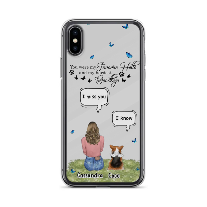 Personalized Pet Phone Case - Upto 4 Pets - Mother's Day Gift Idea For Couple/Dog/Cat Lover - You Were My Favorite Hello - Case For iPhone/Samsung