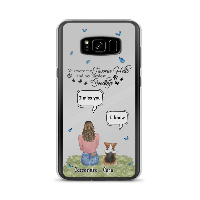 Personalized Pet Phone Case - Upto 4 Pets - Mother's Day Gift Idea For Couple/Dog/Cat Lover - You Were My Favorite Hello - Case For iPhone/Samsung