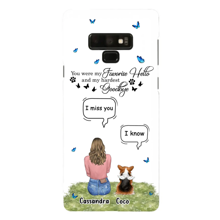 Personalized Pet Phone Case - Upto 4 Pets - Mother's Day Gift Idea For Couple/Dog/Cat Lover - You Were My Favorite Hello - Case For iPhone/Samsung