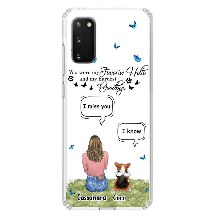 Personalized Pet Phone Case - Upto 4 Pets - Mother's Day Gift Idea For Couple/Dog/Cat Lover - You Were My Favorite Hello - Case For iPhone/Samsung