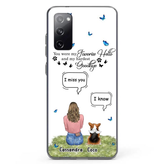 Personalized Pet Phone Case - Upto 4 Pets - Mother's Day Gift Idea For Couple/Dog/Cat Lover - You Were My Favorite Hello - Case For iPhone/Samsung