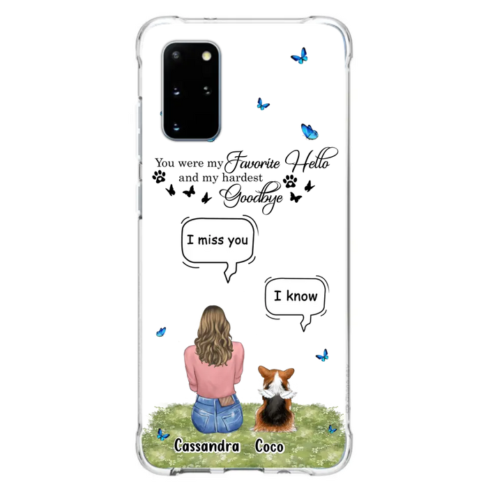 Personalized Pet Phone Case - Upto 4 Pets - Mother's Day Gift Idea For Couple/Dog/Cat Lover - You Were My Favorite Hello - Case For iPhone/Samsung