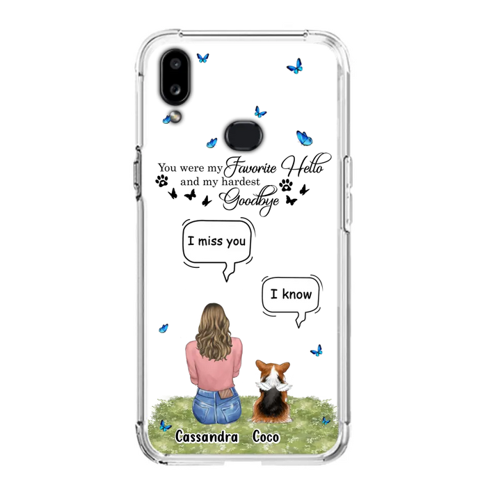 Personalized Pet Phone Case - Upto 4 Pets - Mother's Day Gift Idea For Couple/Dog/Cat Lover - You Were My Favorite Hello - Case For iPhone/Samsung