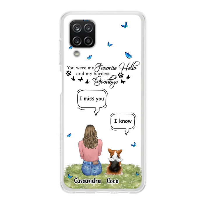 Personalized Pet Phone Case - Upto 4 Pets - Mother's Day Gift Idea For Couple/Dog/Cat Lover - You Were My Favorite Hello - Case For iPhone/Samsung