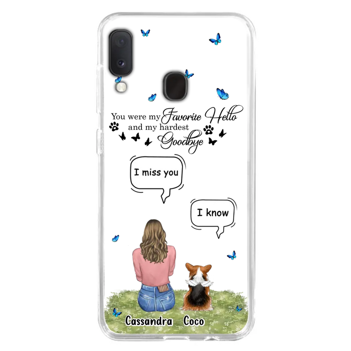 Personalized Pet Phone Case - Upto 4 Pets - Mother's Day Gift Idea For Couple/Dog/Cat Lover - You Were My Favorite Hello - Case For iPhone/Samsung