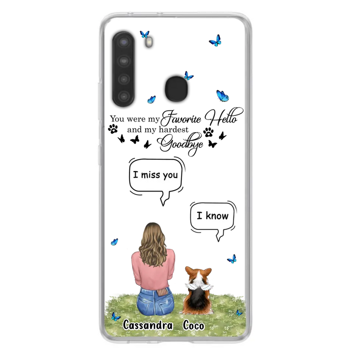 Personalized Pet Phone Case - Upto 4 Pets - Mother's Day Gift Idea For Couple/Dog/Cat Lover - You Were My Favorite Hello - Case For iPhone/Samsung