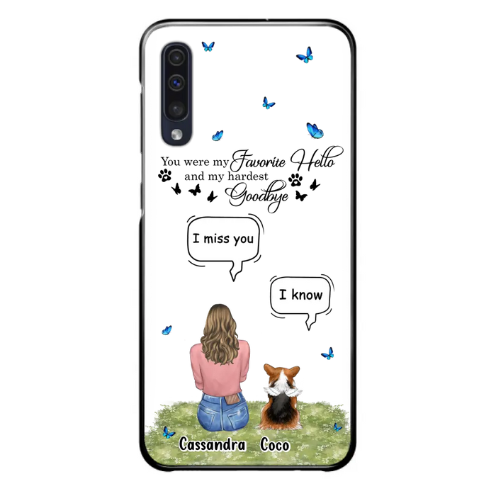 Personalized Pet Phone Case - Upto 4 Pets - Mother's Day Gift Idea For Couple/Dog/Cat Lover - You Were My Favorite Hello - Case For iPhone/Samsung