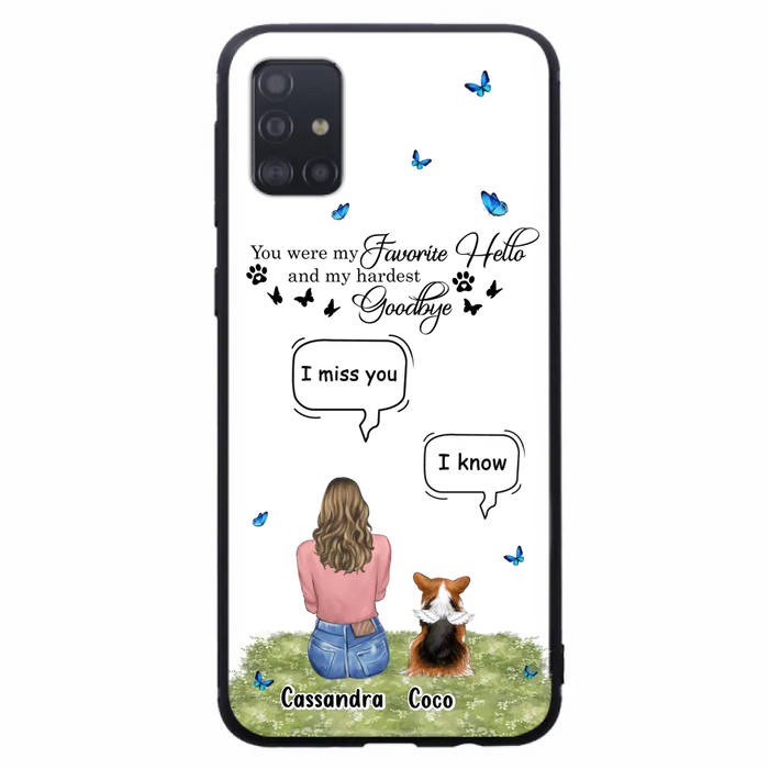 Personalized Pet Phone Case - Upto 4 Pets - Mother's Day Gift Idea For Couple/Dog/Cat Lover - You Were My Favorite Hello - Case For iPhone/Samsung