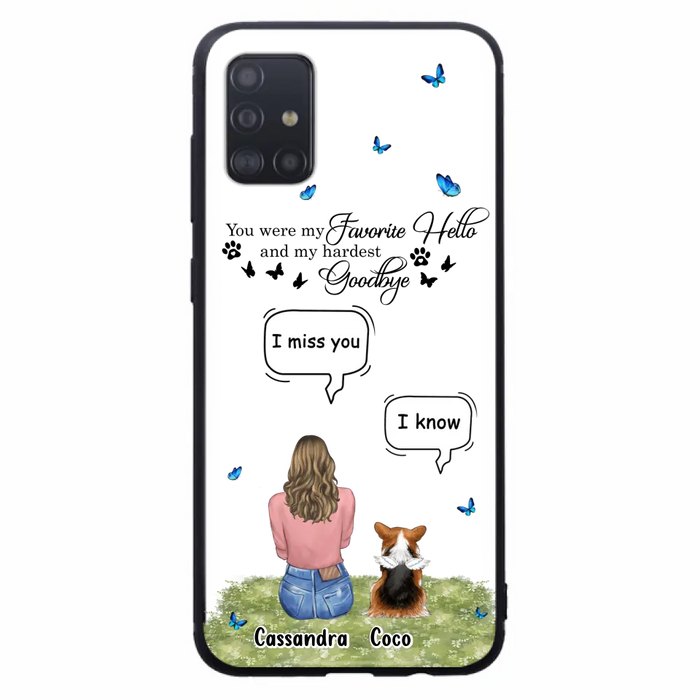 Personalized Pet Phone Case - Upto 4 Pets - Mother's Day Gift Idea For Couple/Dog/Cat Lover - You Were My Favorite Hello - Case For iPhone/Samsung