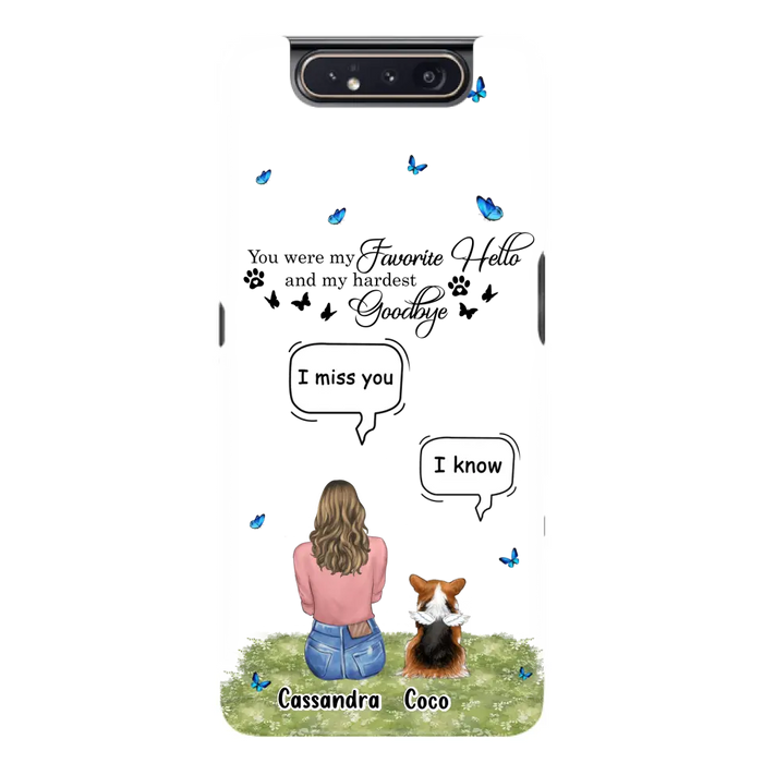 Personalized Pet Phone Case - Upto 4 Pets - Mother's Day Gift Idea For Couple/Dog/Cat Lover - You Were My Favorite Hello - Case For iPhone/Samsung