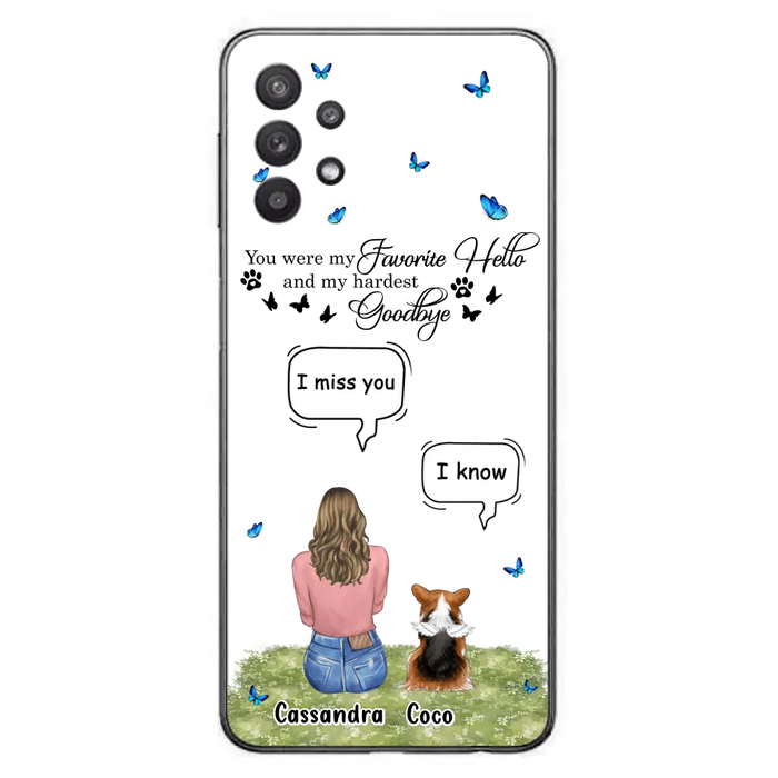 Personalized Pet Phone Case - Upto 4 Pets - Mother's Day Gift Idea For Couple/Dog/Cat Lover - You Were My Favorite Hello - Case For iPhone/Samsung