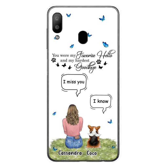 Personalized Pet Phone Case - Upto 4 Pets - Mother's Day Gift Idea For Couple/Dog/Cat Lover - You Were My Favorite Hello - Case For iPhone/Samsung