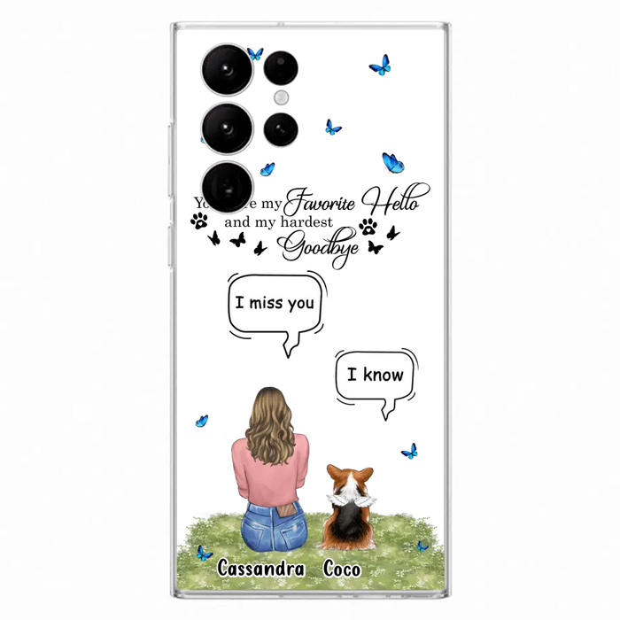 Personalized Pet Phone Case - Upto 4 Pets - Mother's Day Gift Idea For Couple/Dog/Cat Lover - You Were My Favorite Hello - Case For iPhone/Samsung